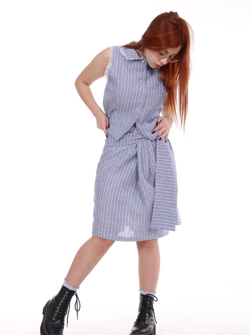 Costum Blue Linen